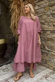 Made in Italy Purdy Pure Cotton Smock Dress Indian Pink